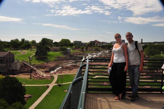 Visitando Sioux Falls, em South Dakota, nos Estados Unidos